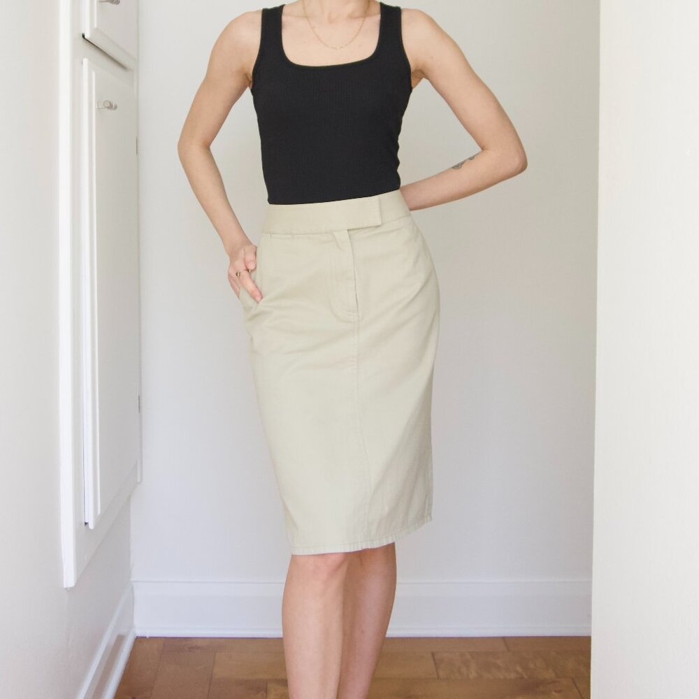 Marsh Landing - Khaki Midi Skirt